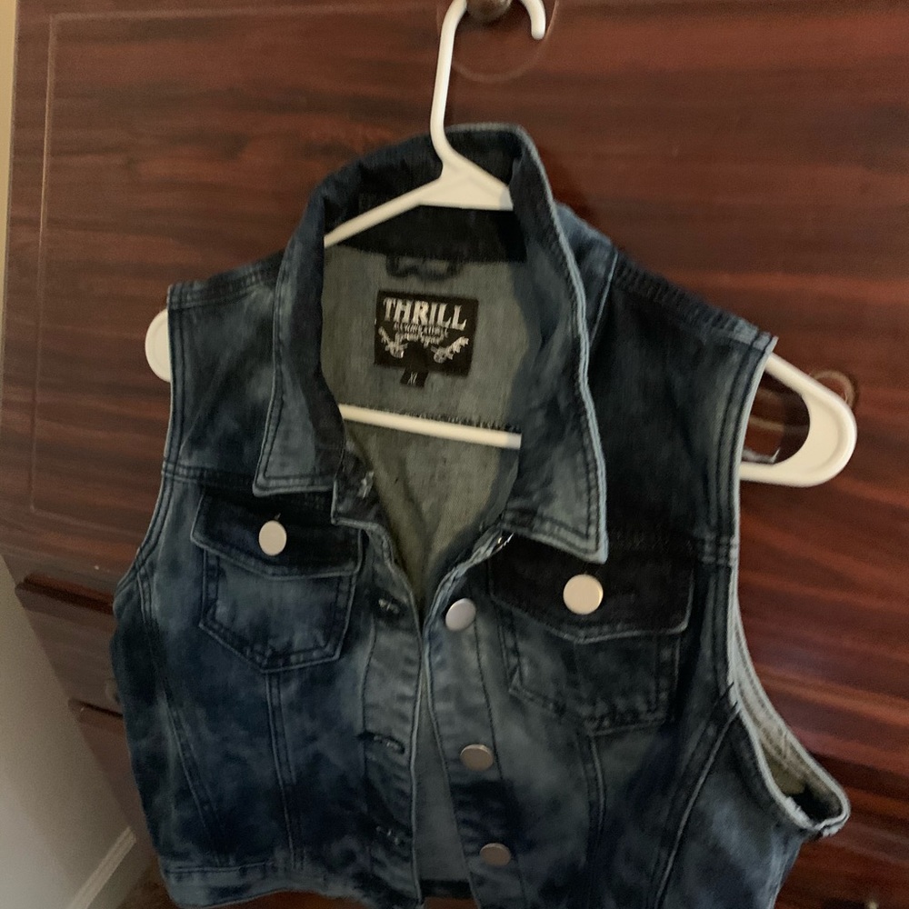 Juniors size large Jean vest